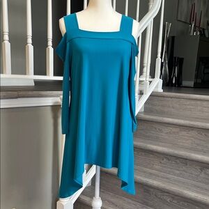 Clara Sun Woo Asymmetrical Turquoise Tunic